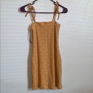 Size small yellow polka dot dress